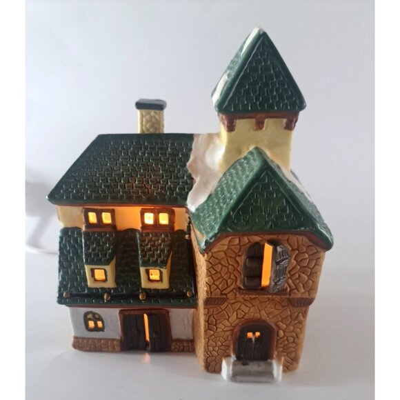 Vintage Santas Best Our Town Taylor House Christmas Village W Box Lighted 1992 - Picture 2 of 5